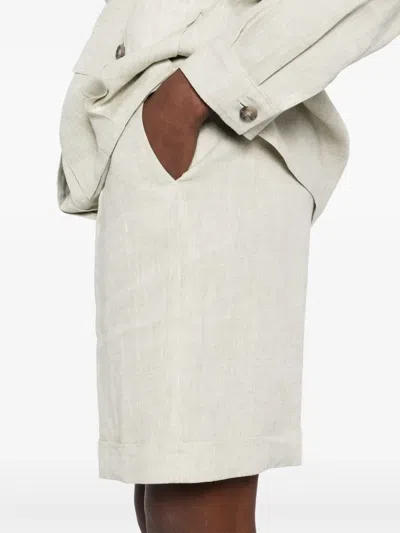 Peserico Linen Shorts In White