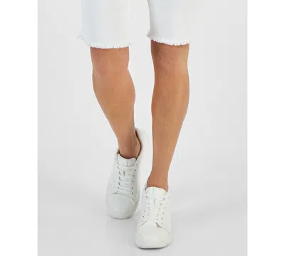 Style & Co Petite Raw-edge Denim Bermuda Shorts, Created For Macy's In Bright White