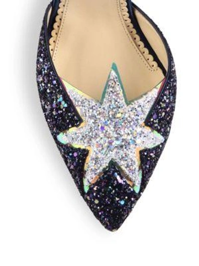 Shop Charlotte Olympia Twilight Night Sky Glitter Ankle-strap Pumps