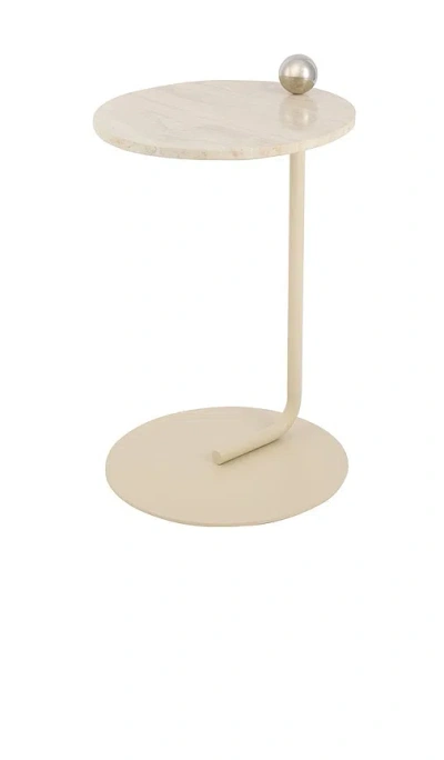 Aytm Castellum Side Table In Light Sand & Travertine