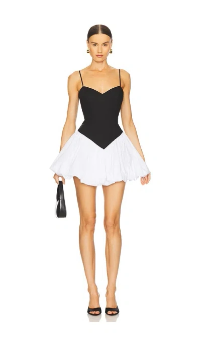 Bardot X Revolve Lissett Poplin Mini Dress In 黑色、白色