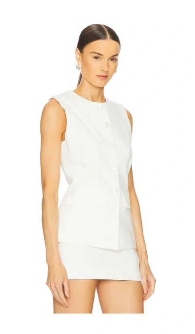 Aexae Wool Twill Waistcoat Top In 白色