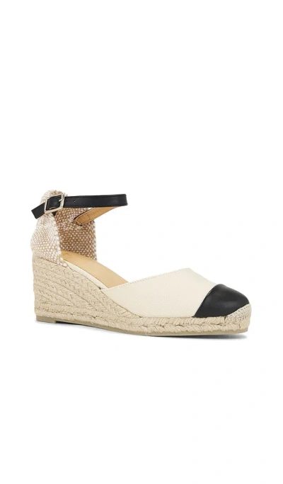 Castaã±er Castaner Wedge Espadrilles With Ankle Strap In Crudo