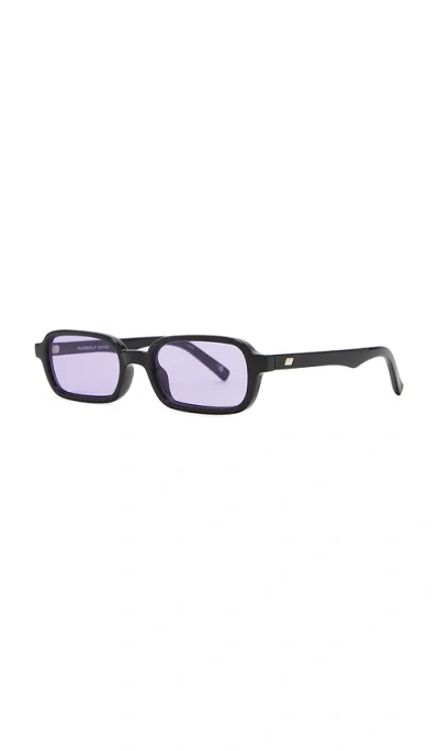 Le Specs Pilferer Sunglasses In Black & Lilac Tint