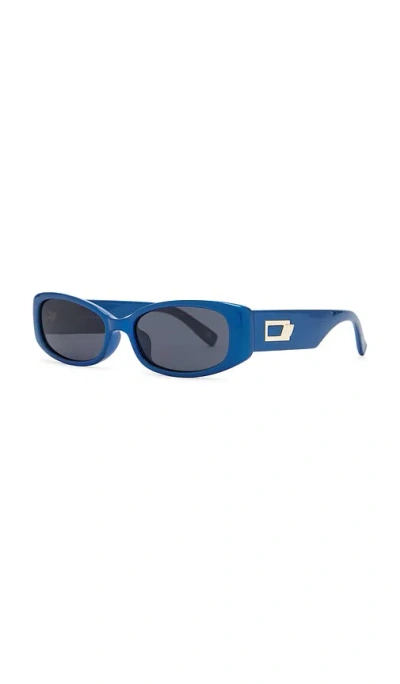 Le Specs Starlight Sunglasses In Galactic Blue