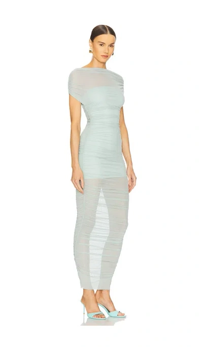 Ser.o.ya Noel Off Shoulder Midi Dress In Frosted Sea