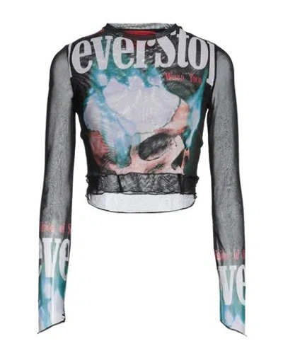 Vision Of Super Woman Top Black Size M Polyester, Elastane In Black