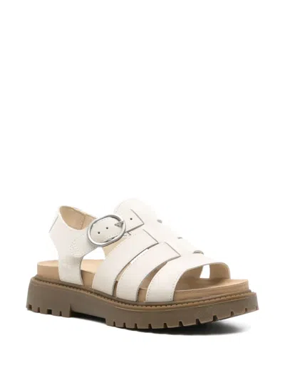 Timberland Fisherman Sandal With Chunky Sole And Caged Design In Neutrals