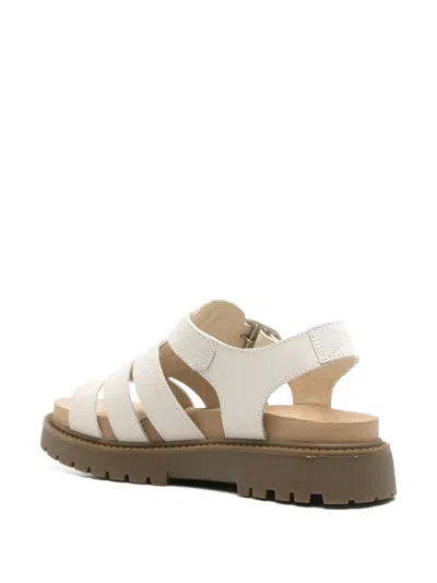 Timberland Fisherman Sandal With Chunky Sole And Caged Design In Neutrals
