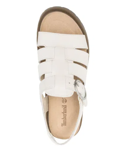 Timberland Fisherman Sandal With Chunky Sole And Caged Design In Neutrals