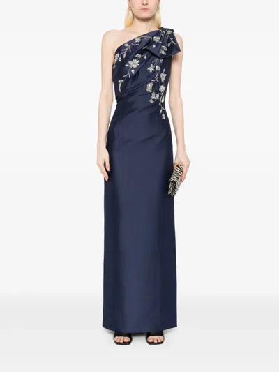 Sachin & Babi Sachin And Babi Embellished Olivia Gown In Blue