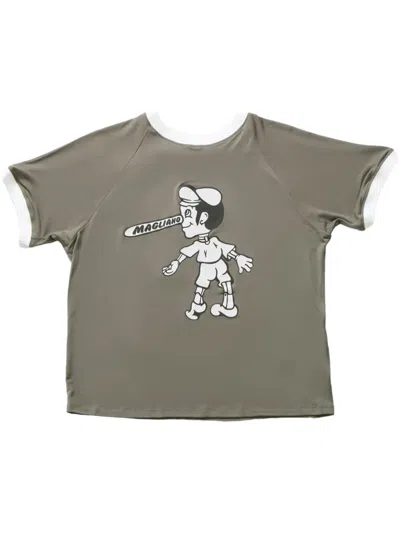 Magliano Britpop Mini Tee In Stone Grey