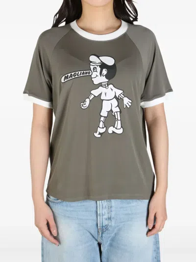 Magliano Britpop Mini Tee In Stone Grey