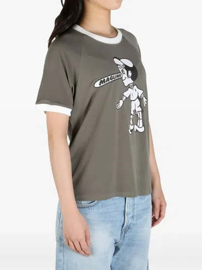 Magliano Britpop Mini Tee In Stone Grey