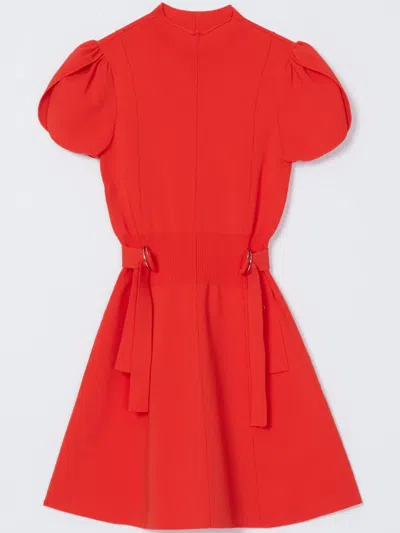 3.1 Phillip Lim Compact Rib Tulip Mini Dress In Poppy