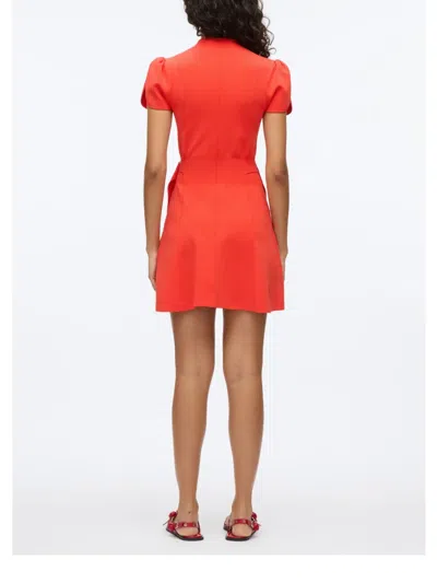 3.1 Phillip Lim Compact Rib Tulip Mini Dress In Poppy