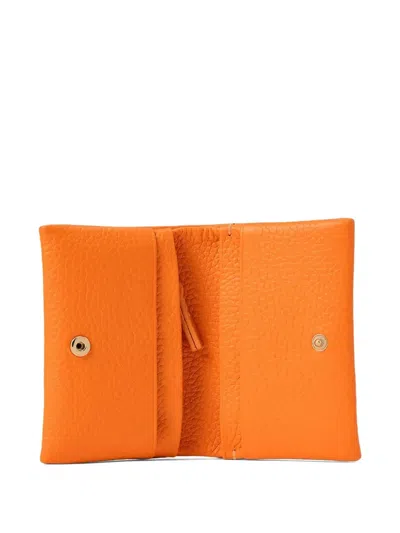 Polo Ralph Lauren Leather Wallet In Orange