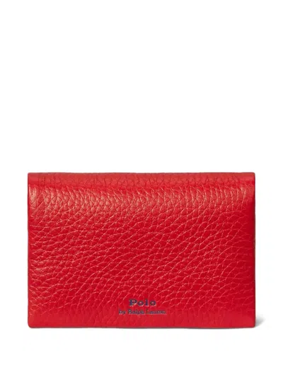 Polo Ralph Lauren Leather Wallet In Red