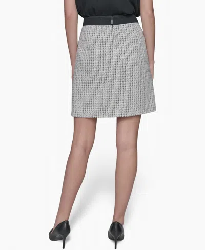 Karl Lagerfeld Women's Tweed A-line Mini Skirt In Black Multi