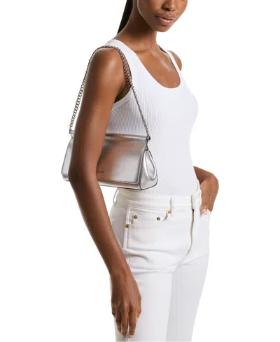 Michael Kors Md Ew Clutch In Silver