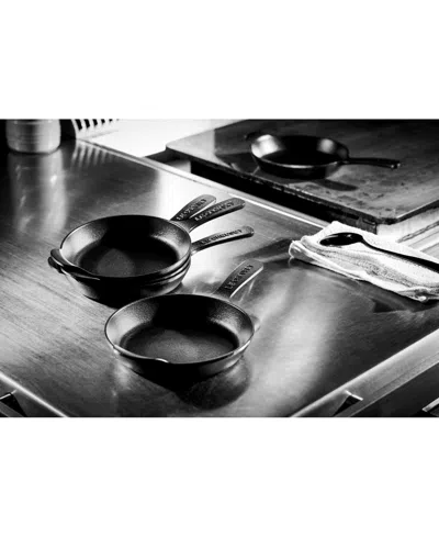 Le Creuset Gourmand Set Of 4 1/3-quart Enamel Cast Iron Skillet In Matte Black