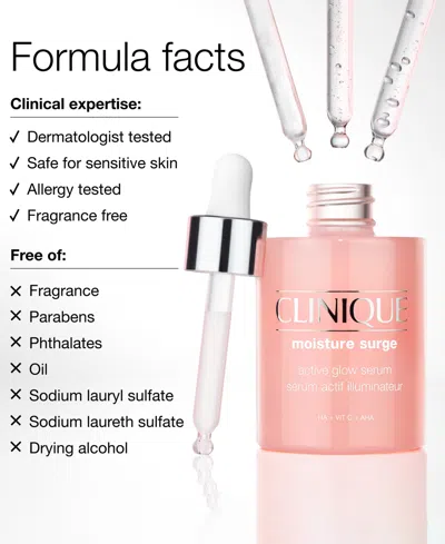 Clinique Moisture Surge Active Glow Serum With Hyaluronic Acid, 50 ml In No Color