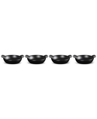 Le Creuset Gourmand Set Of 4 1/3-quart Enamel Cast Iron Braiser In Matte Black