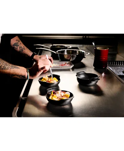 Le Creuset Gourmand Set Of 4 1/3-quart Enamel Cast Iron Braiser In Matte Black