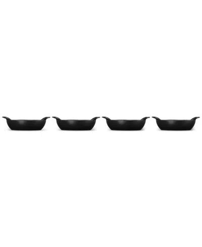 Le Creuset Gourmand Set Of 4 1/3-quart Enamel Cast Iron Braiser In Matte Black