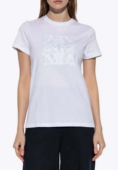 Max Mara T-shirt With Logo Patch In Multi