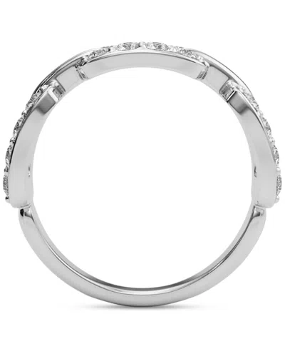 Charles & Colvard Moissanite Link Ring (3/4 Ct. T.w) In Sterling Silver In Sterling Silver