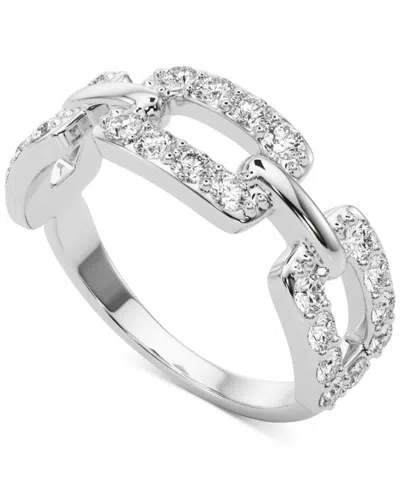 Charles & Colvard Moissanite Link Ring (3/4 Ct. T.w) In Sterling Silver In Sterling Silver