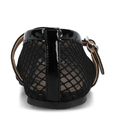 Journee Collection Women's Casha Mesh Mary Jane Flats In Black