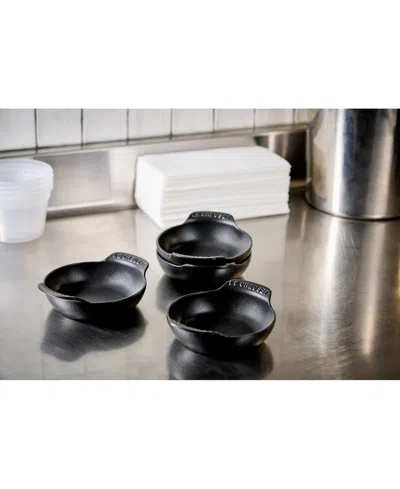 Le Creuset Enameled Cast Iron 4-pc. Covered Mini Round Braiser Set In Matte Black