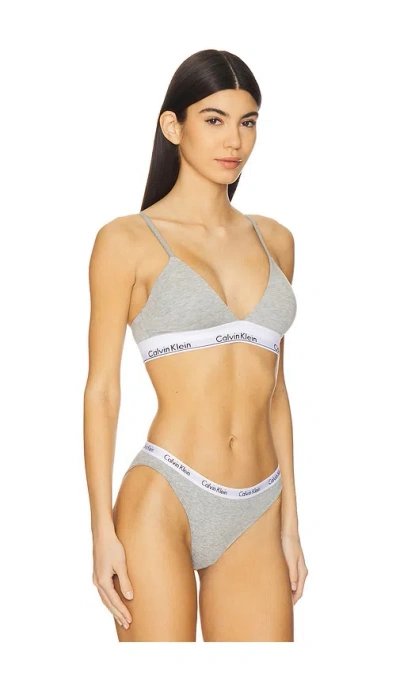 Calvin Klein Underwear Calvin Klein Modern Cotton Lightly Lined Triangle In Grey Heather