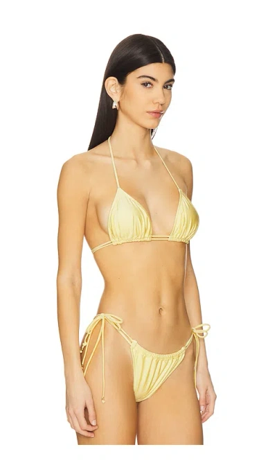 Bananhot Kyma String Bikini Top In Yellow In Yellow