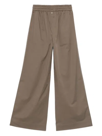 Lorena Antoniazzi Drawstring Trousers In Brown