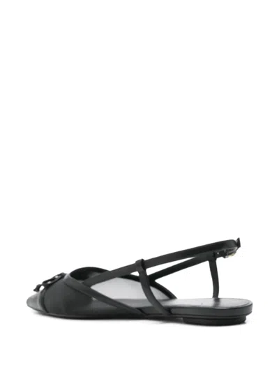 Stuart Weitzman Mid Heel Ballerina Shoes With Pointed Toe In Black