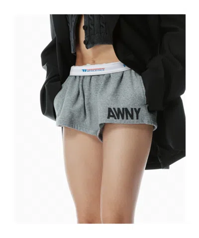 Alexander Wang T T By Alexander Wang 'running' Shorts In Gray