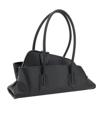Attico Small La Passeggiata Leather Bag In Black