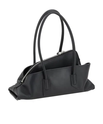 Attico Small La Passeggiata Leather Bag In Black