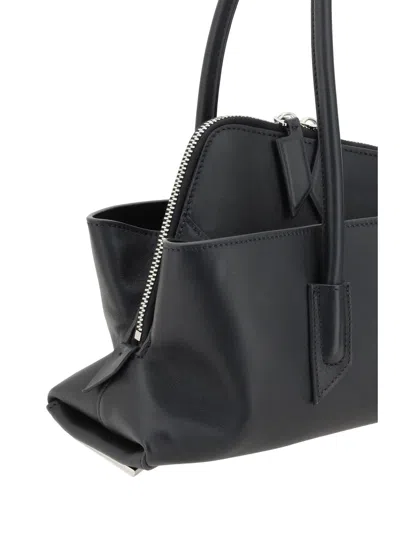 Attico Small La Passeggiata Leather Bag In Black