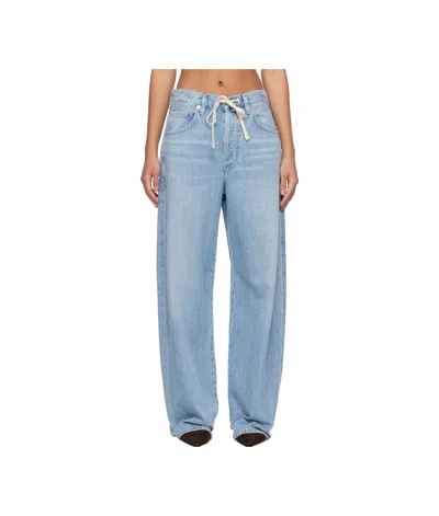 Citizen Of Humanity Brynn Drawstring Trouser Pants In Portola In Blue