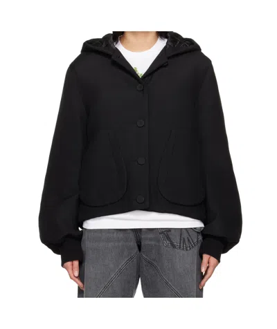 Jw Anderson Hooded Blouson Jacket In Black