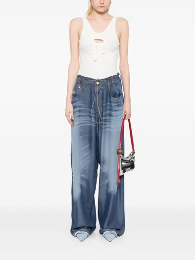 Magliano Denim Print Lounge Pants In Blue