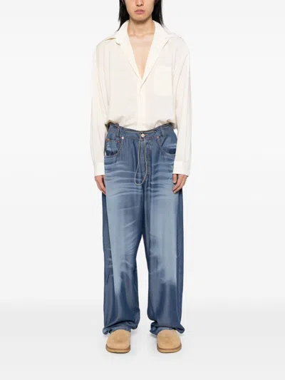 Magliano Denim Print Lounge Pants In Blue