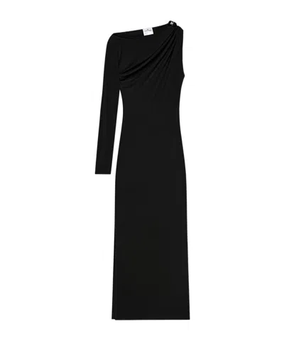 Courrèges Courreges Black Viscose Blend Dress In Brown