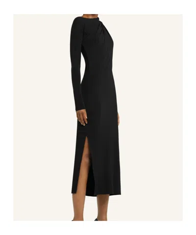 Courrèges Courreges Black Viscose Blend Dress In Brown