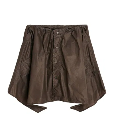 Our Legacy Brown Mainsail Miniskirt In Brown