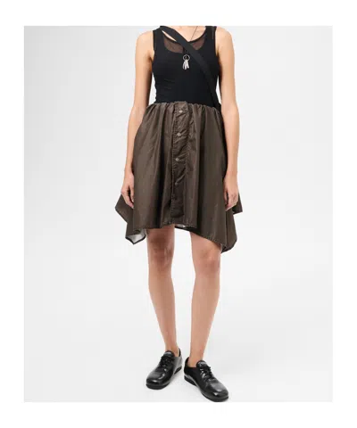 Our Legacy Brown Mainsail Miniskirt In Brown